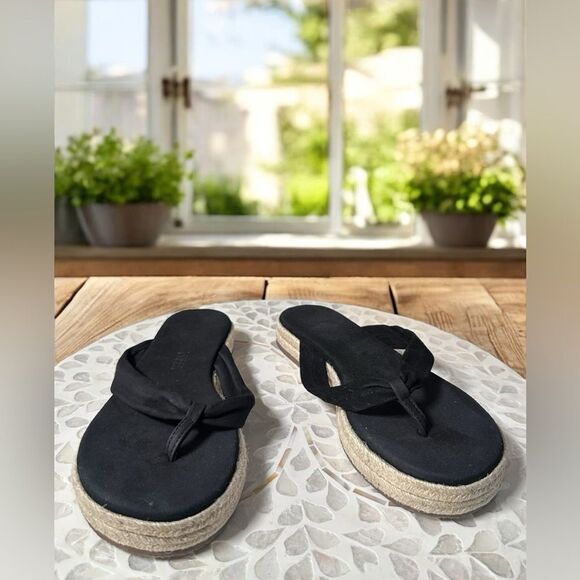 New TKEES Hera Suede Leather espadrille Sandals Platform Flats - Picture 7 of 15